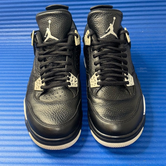 Size 10.5- Men’s Nike Jordan 4 Retro LS Oreo 2015 314254-003 Black Gray OG RARE - Picture 4 of 8